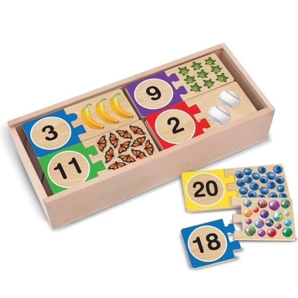 Melissa & Doug Self-Correcting Wooden Number Puzzles​